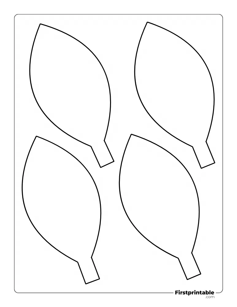 Simple Leaf Template - Small