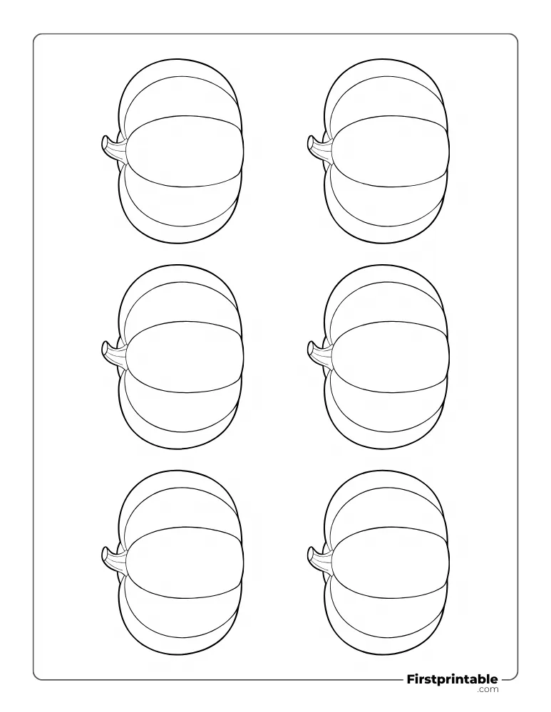 Round Pumpkin Template XS Outline