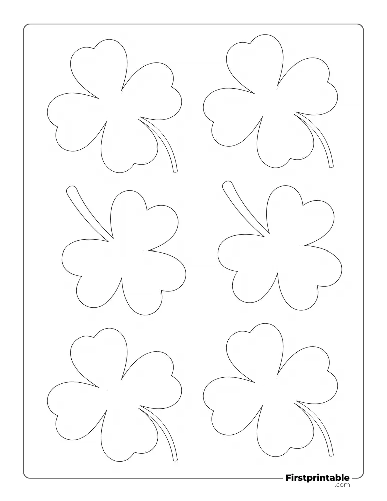 St Patrick Leaf Template Outline