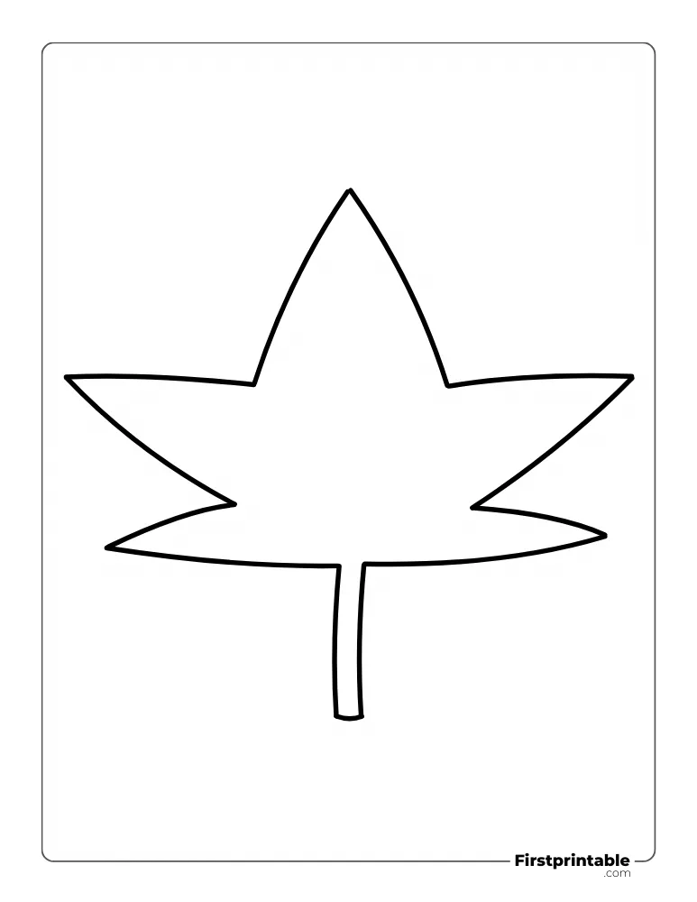 Star Shaped Leaf Template - Large