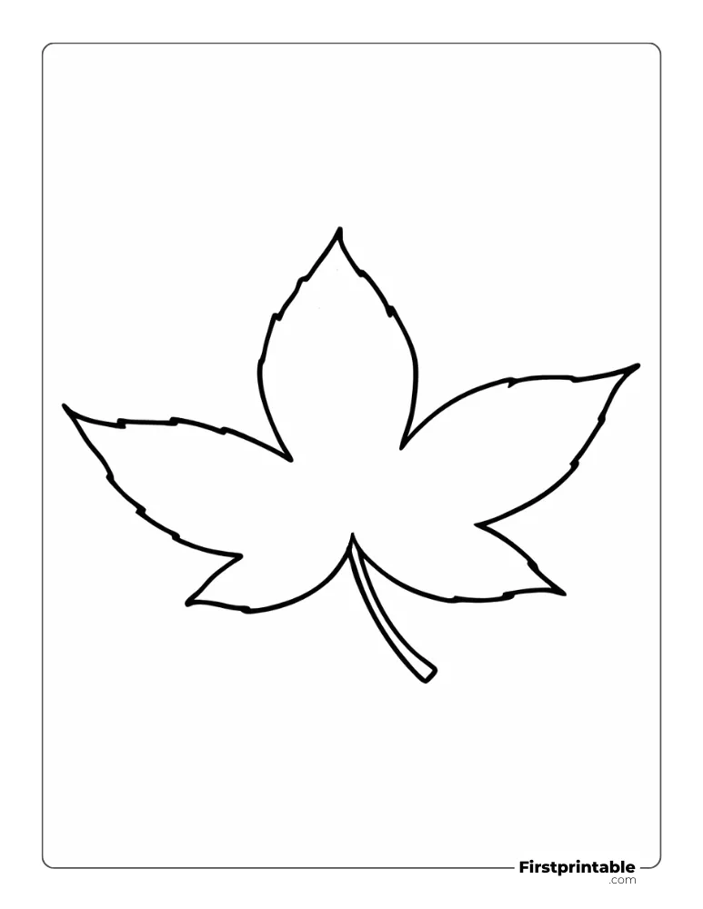 Star Shaped Leaf Template - Large