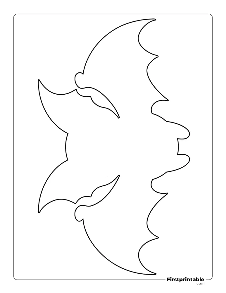 Simple Bat Template Large Outline