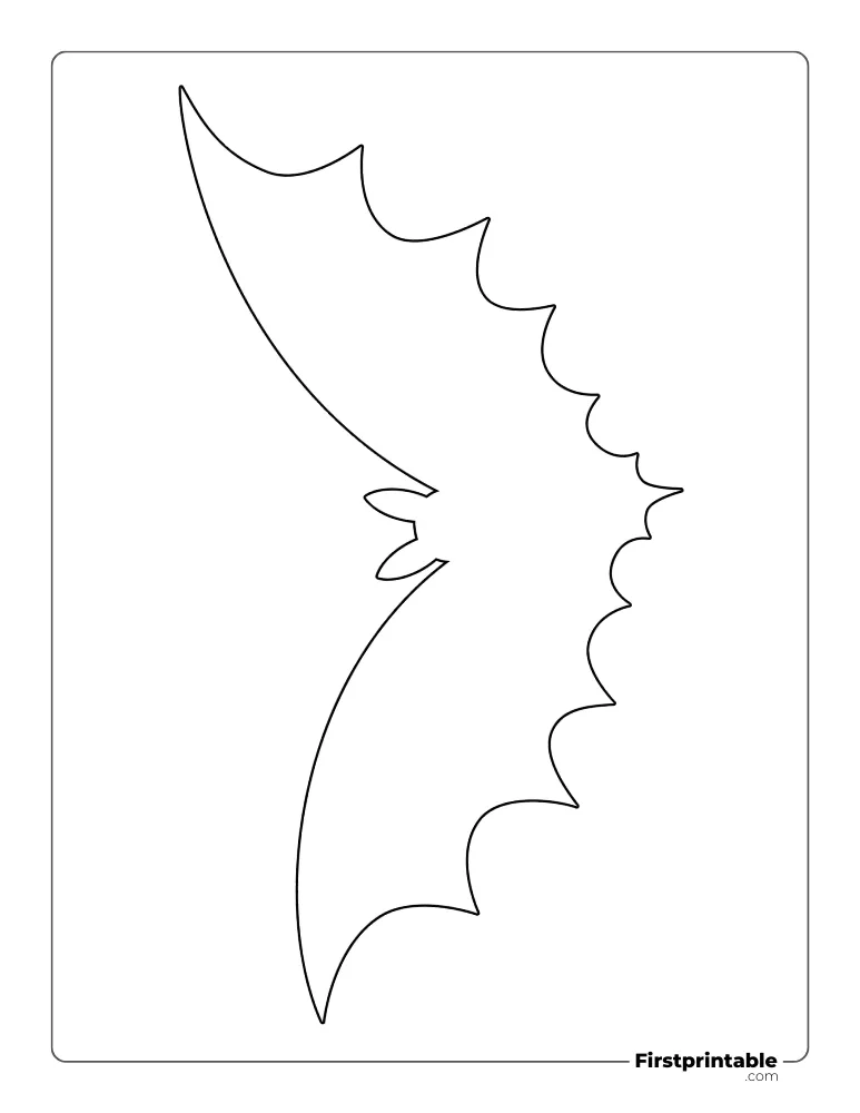 Bat Template Large Outline