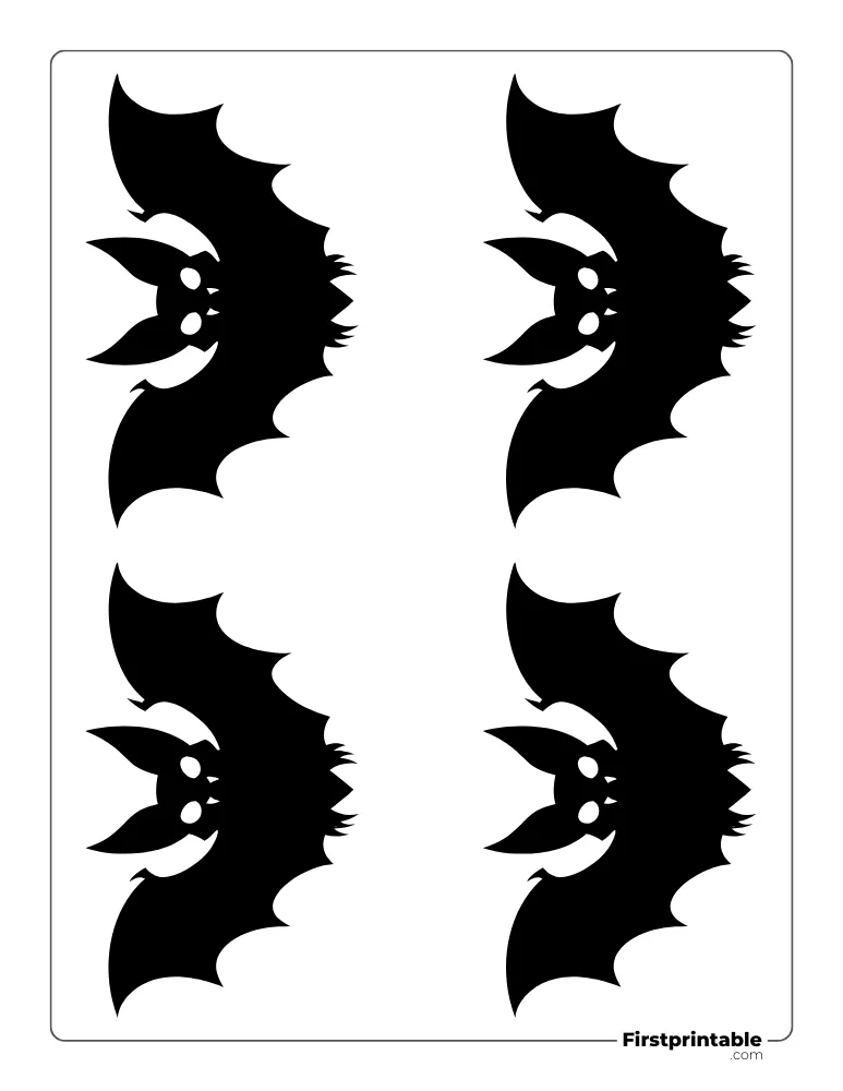 Easy Bat Template Small Black Shape