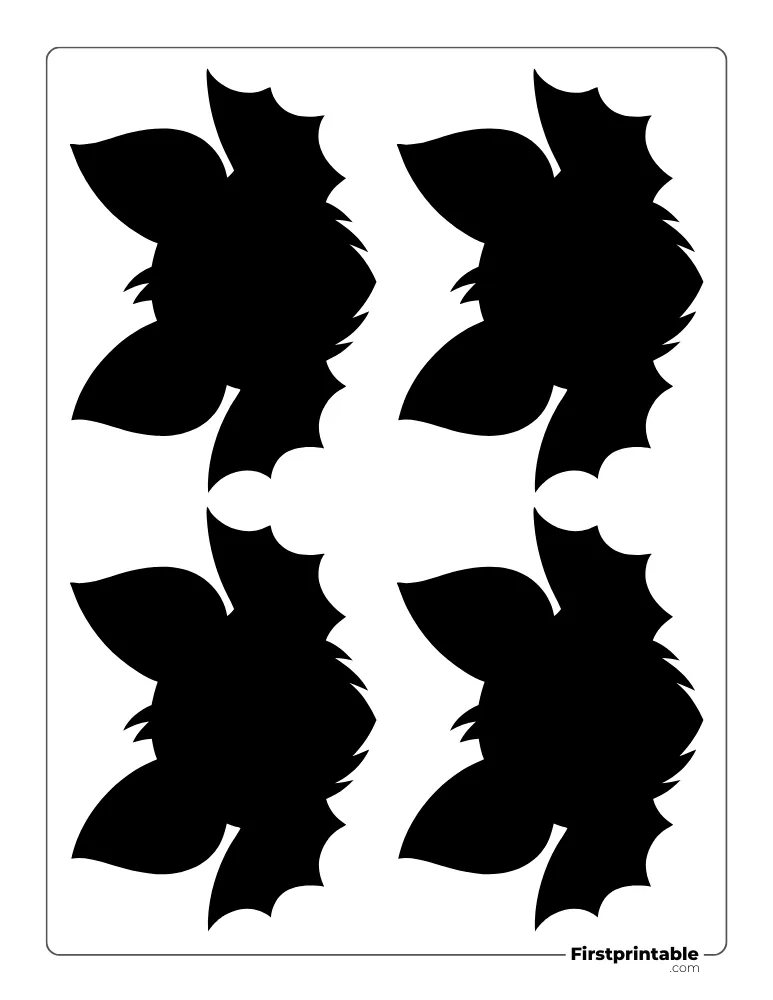 Cute Bat Template Black Small