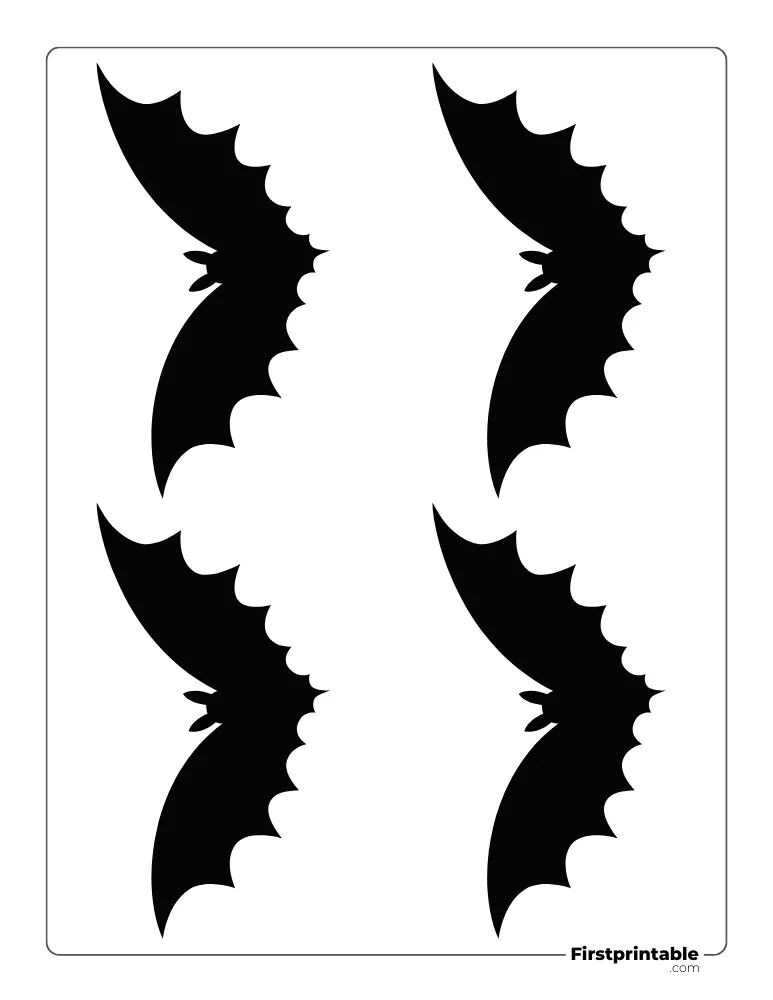 Bat Template Small Black Shape