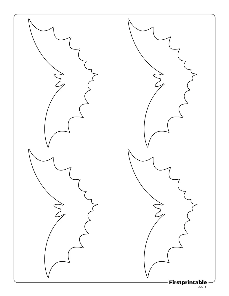 Bat Template Small Outline