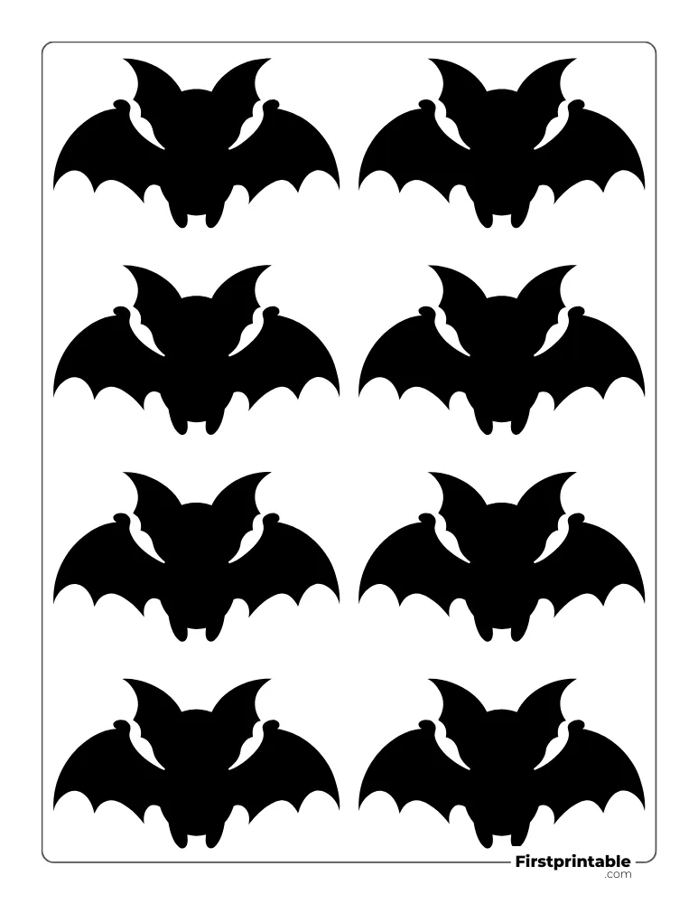 Simple Bat Template XS Black Shape