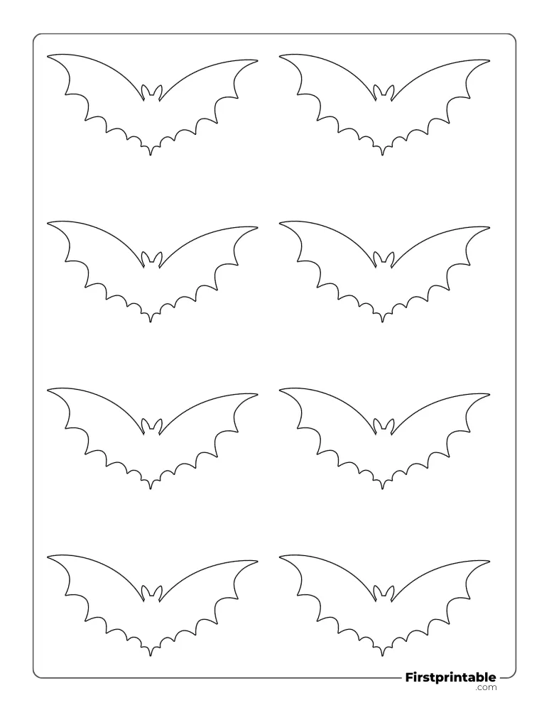 Bat Template XS Outline