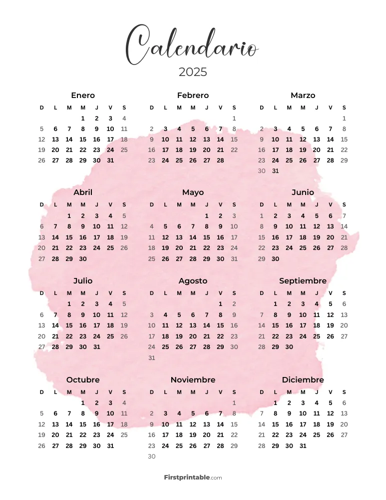 Calendario 2025 Español 05