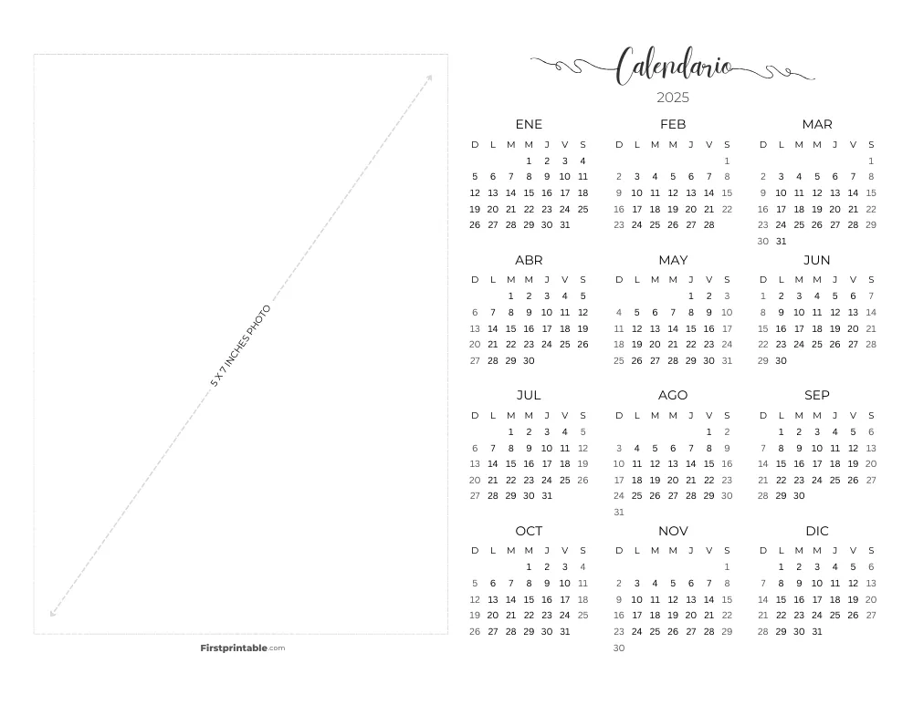 Calendario 2025 Español 09