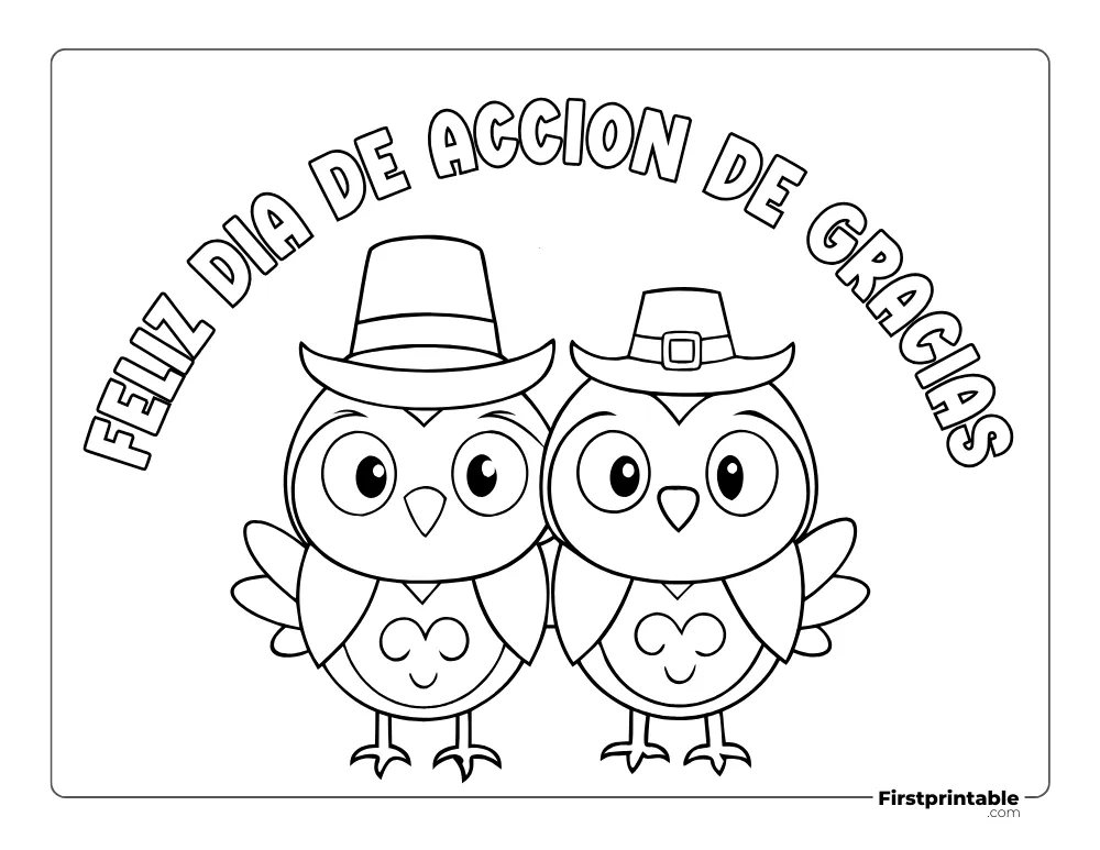 Dibujos para colorear Día de Acción de Gracias 12