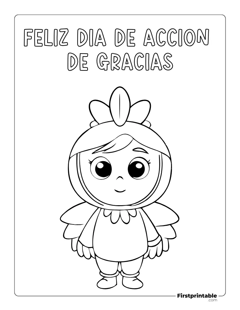 Dibujos para colorear Día de Acción de Gracias 19