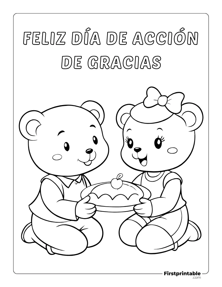 Dibujos para colorear Día de Acción de Gracias 21