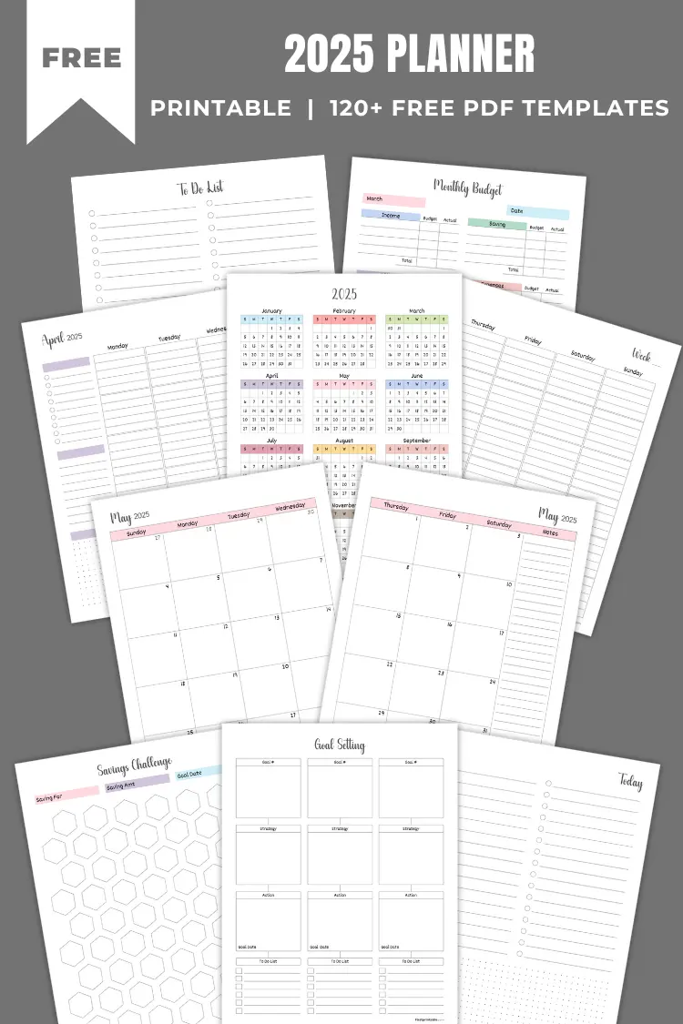 Free 2025 Planner PDF Templates