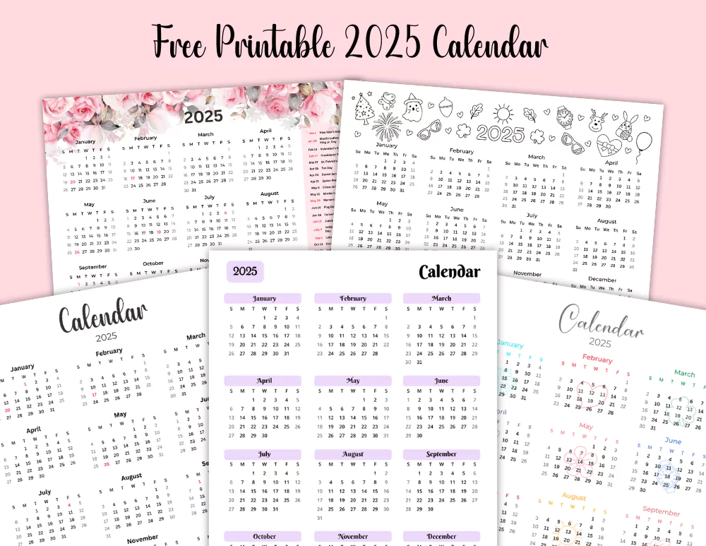 Free Printable 2025 Calendar