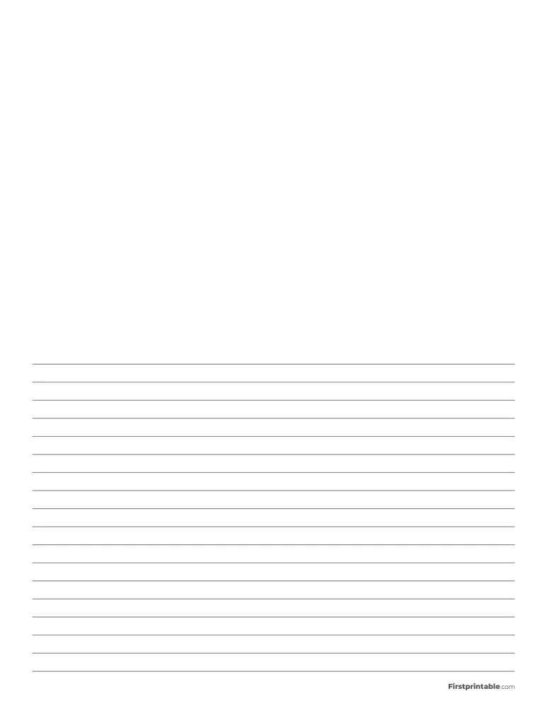 Printable Half Lined Paper