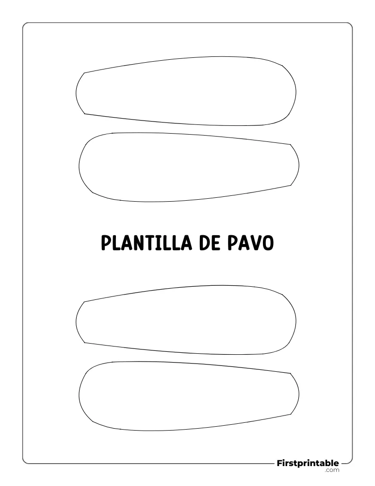 Plantilla de Pavo Gratuita para Imprimir (2)