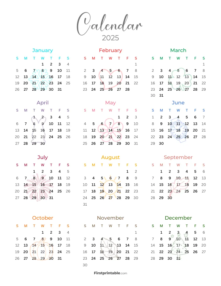 Printable Calendar 2025 Template 06