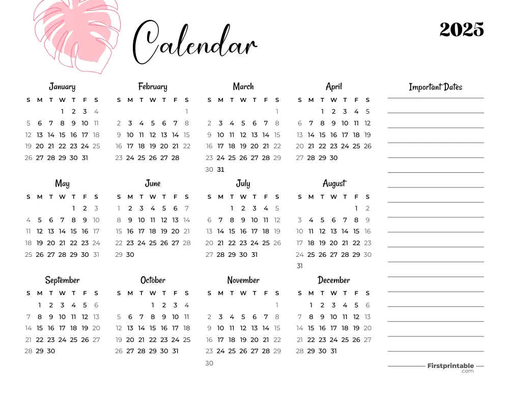 Printable Calendar 2025 Template 11