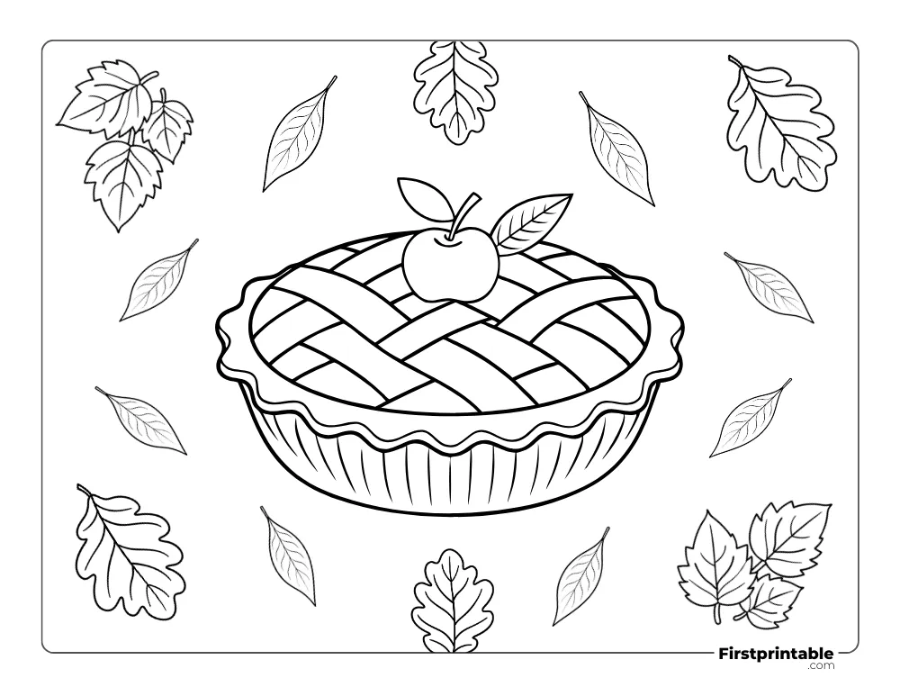 Printable "Apple Pie" to color