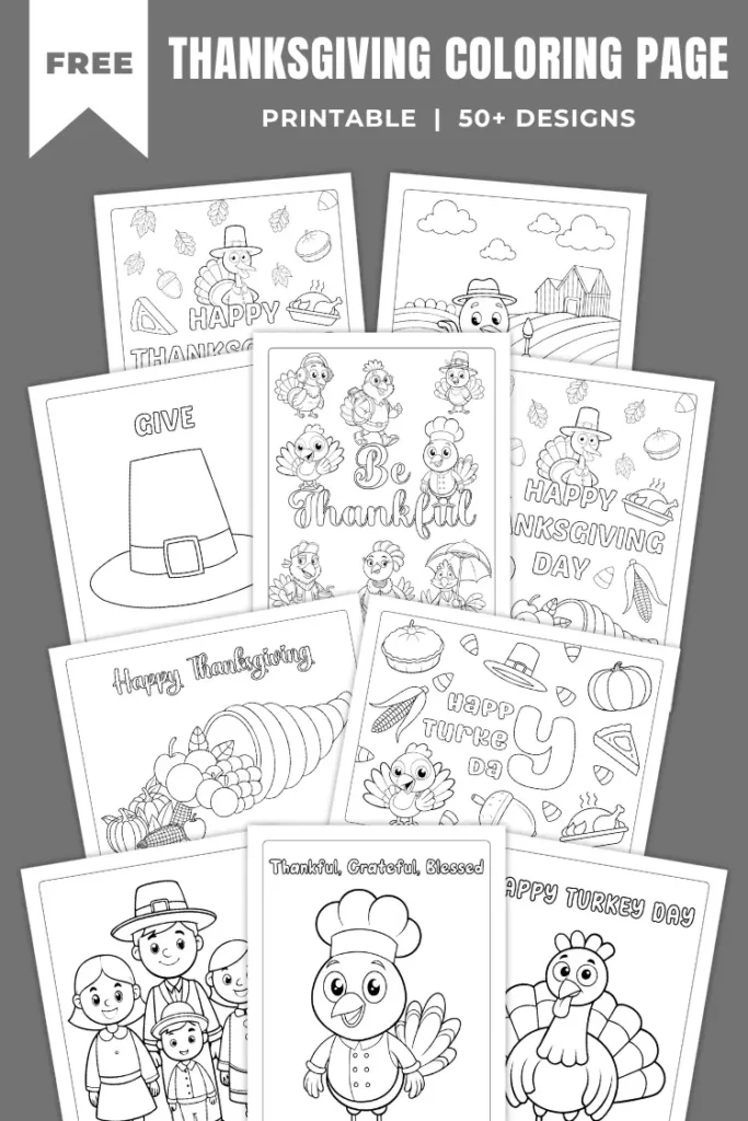 Thanksgiving Coloring Pages | 50+ Free Printable PDFs