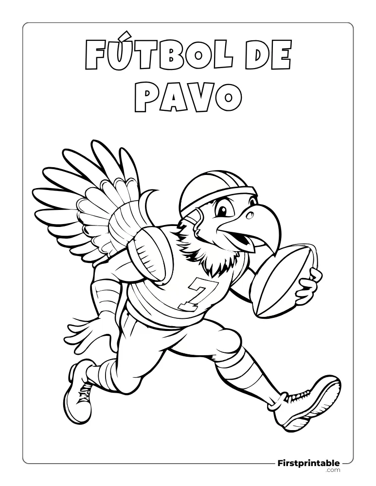 Dibujos de Pavo para colorear 01