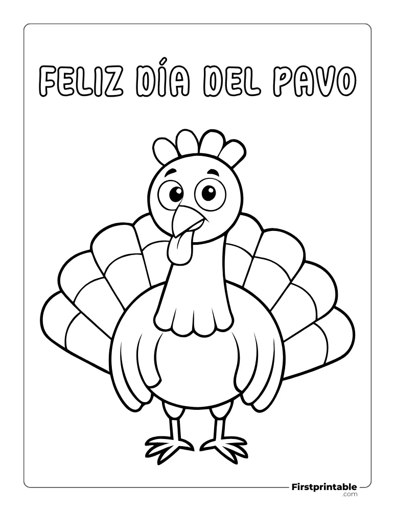 Dibujos de Pavo para colorear 02