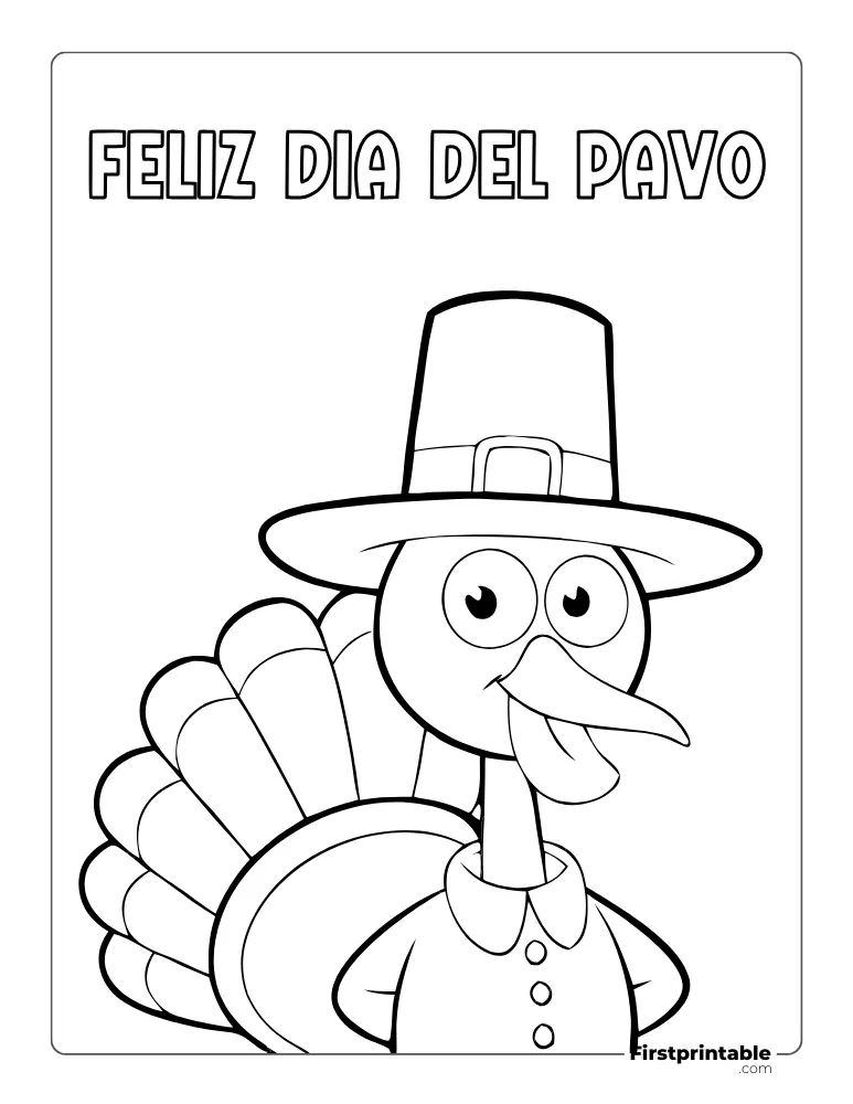 Dibujos de Pavo para colorear 03