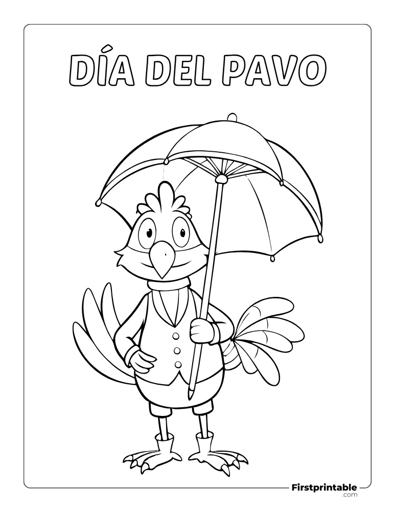 Dibujos de Pavo para colorear 08