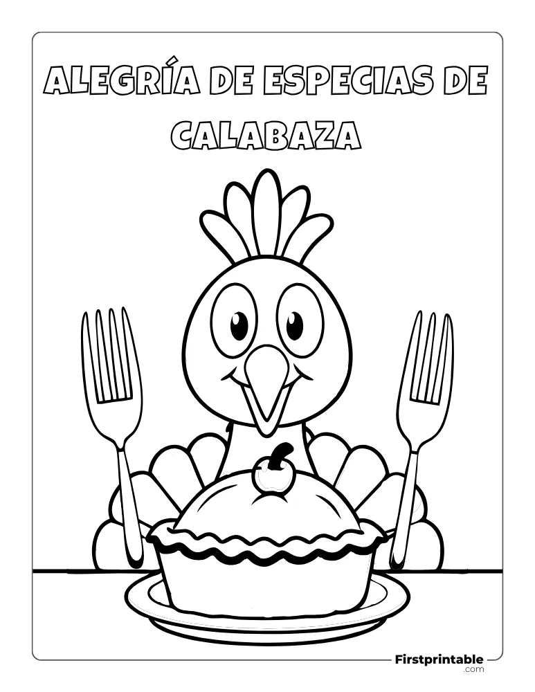 Dibujos de Pavo para colorear 12