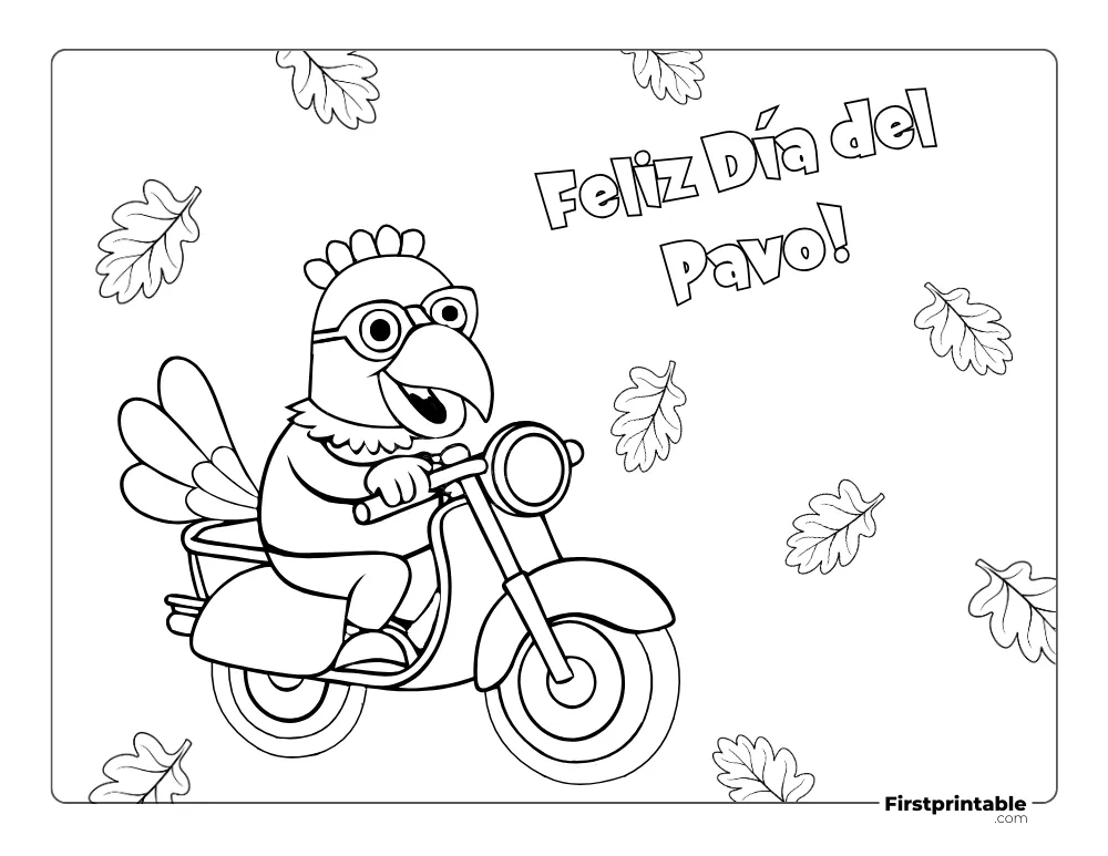 Dibujos de Pavo para colorear 14