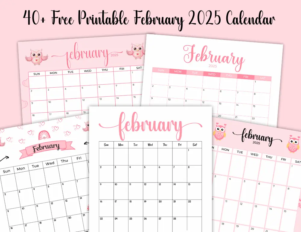 Free February 2025 Calendars