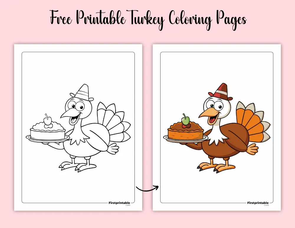 Free Printable Turkey Coloring Pages 01