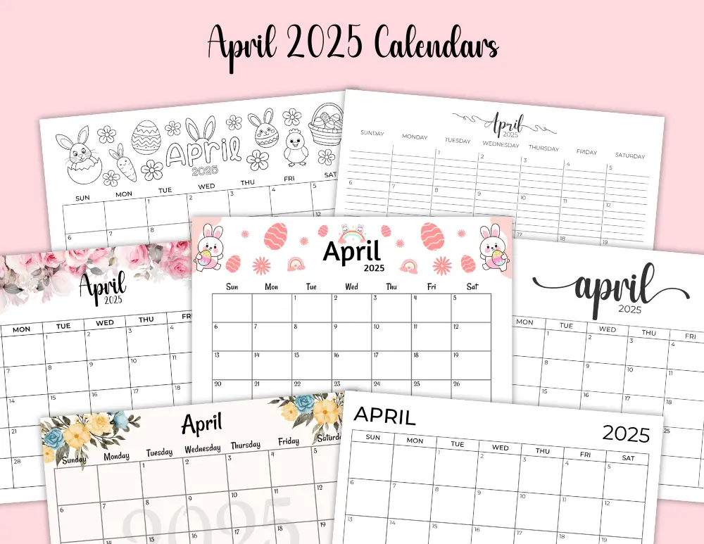 Printable 2025 April Calendar