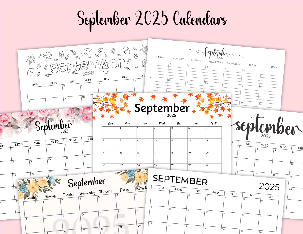 Printable 2025 September Calendar