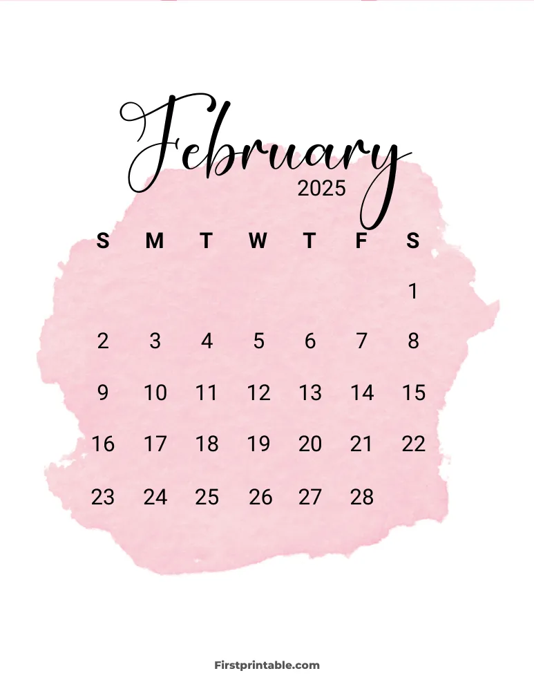 Printable February Calendar 2025 Template 11