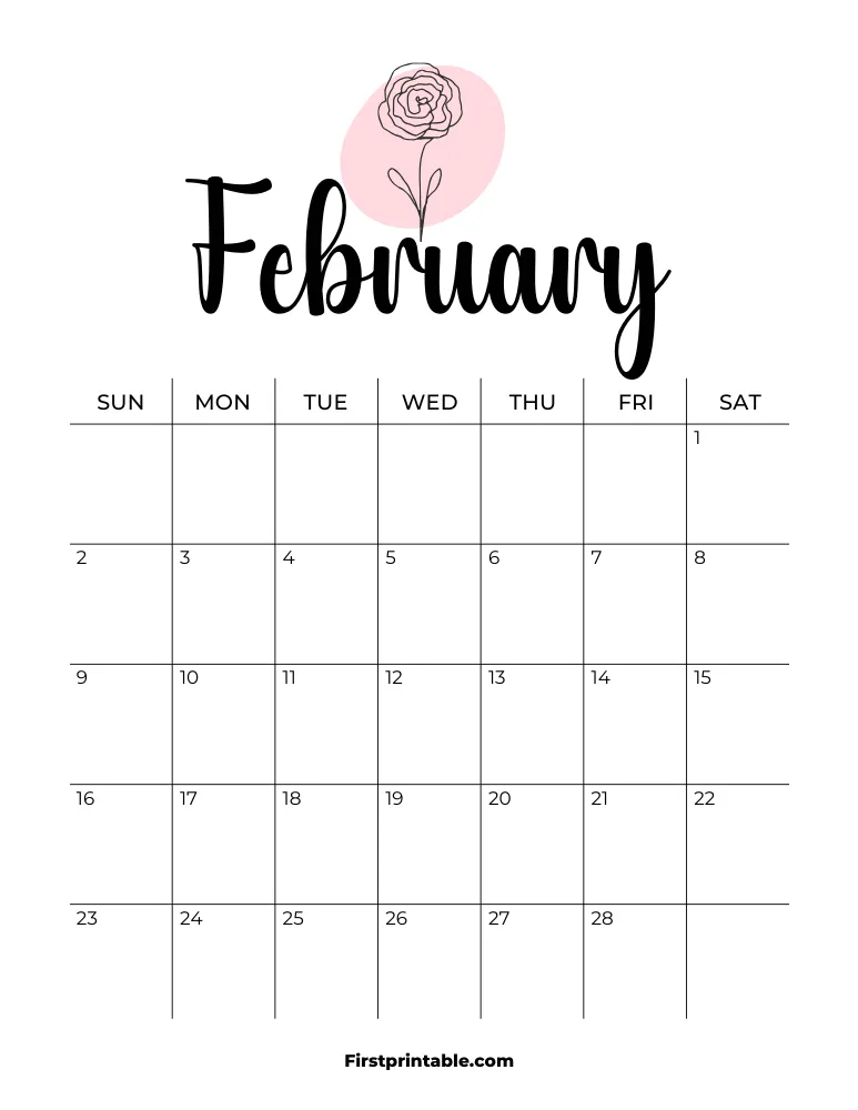 Printable February Calendar 2025 Template 14