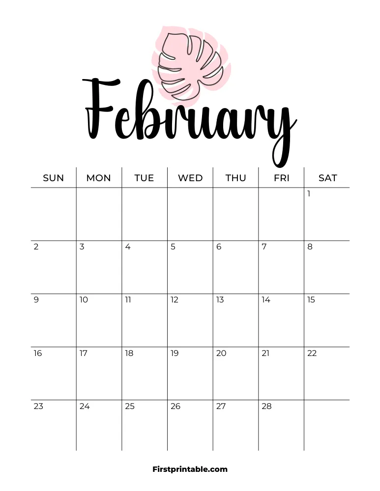 Printable February Calendar 2025 Template 16