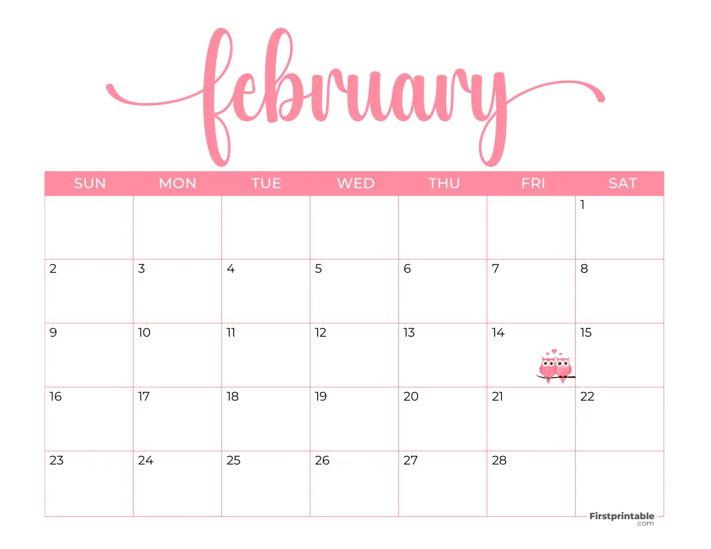 Printable February Calendar 2025 Template 21