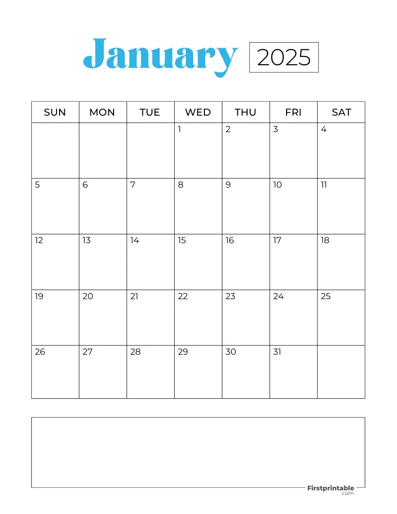 Printable January Calendar 2025 Template 17