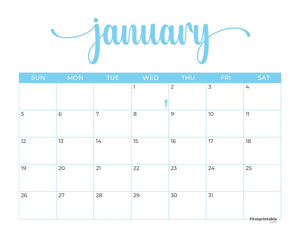 Printable January Calendar 2025 Template 21