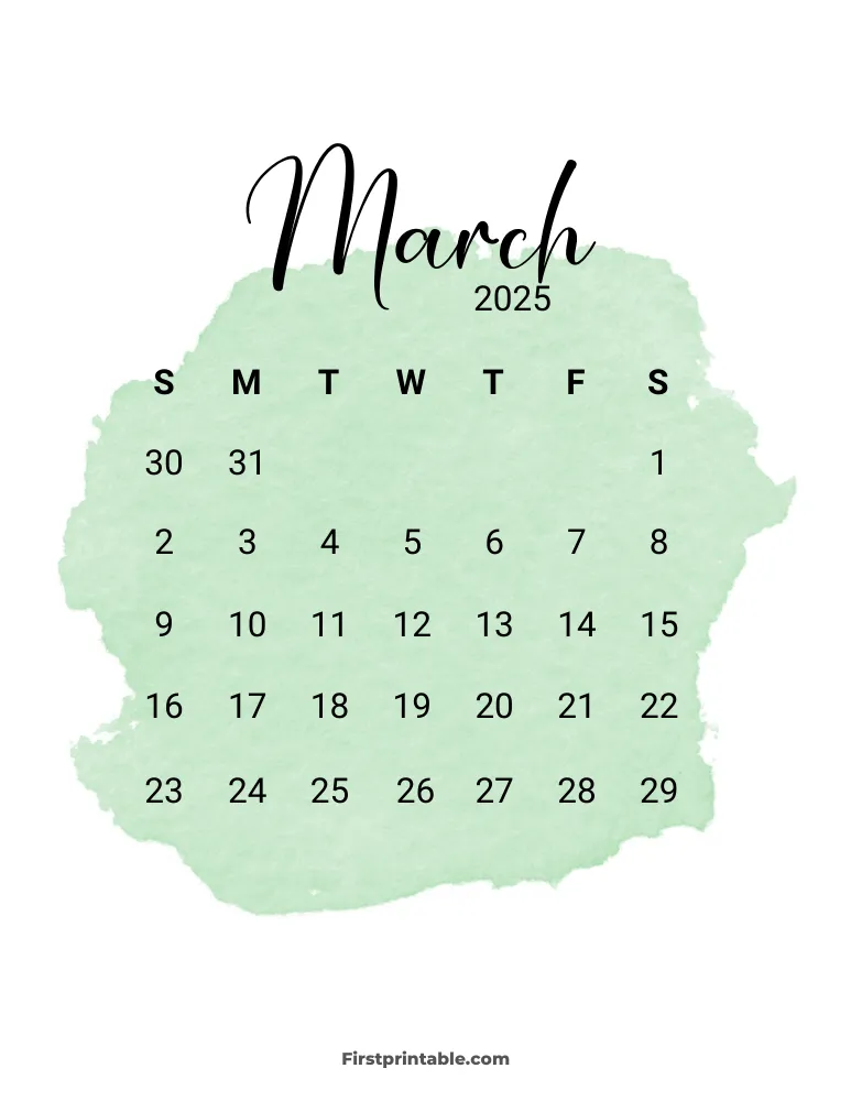 Printable March Calendar 2025 Template 11