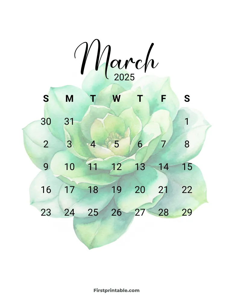 Printable March Calendar 2025 Template 12