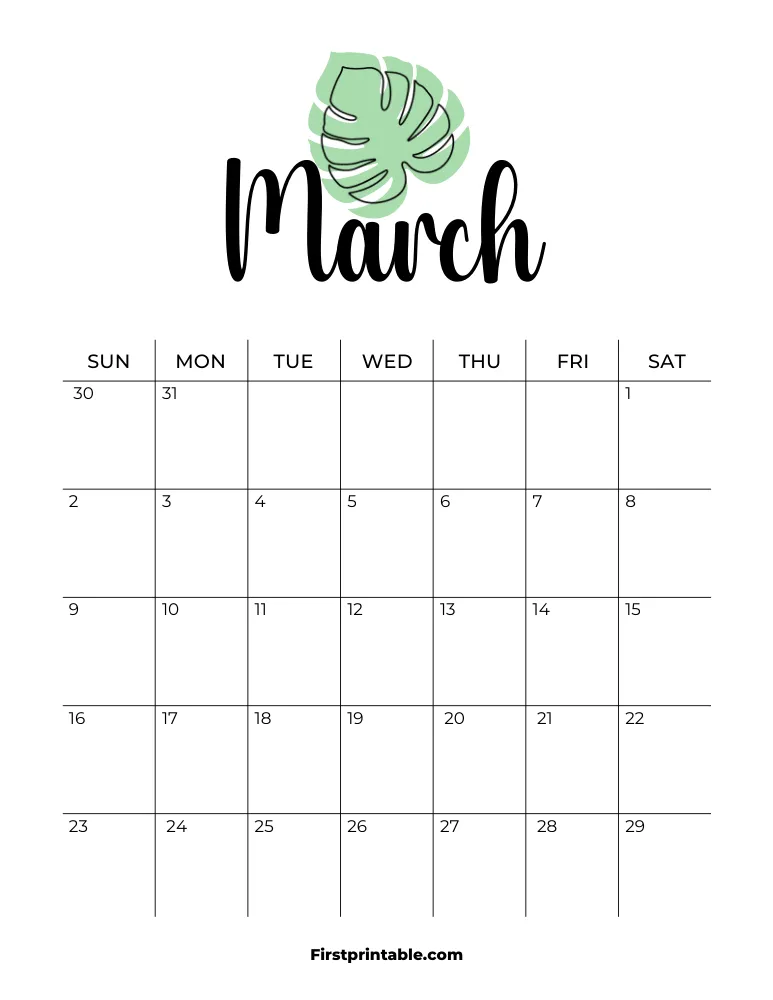 Printable March Calendar 2025 Template 16