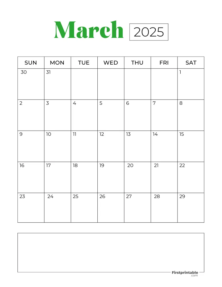 Printable March Calendar 2025 Template 17