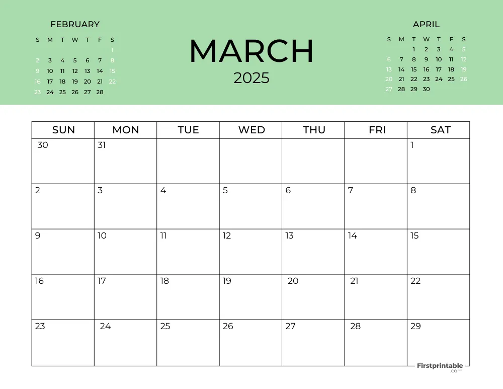 Printable March Calendar 2025 Template 27