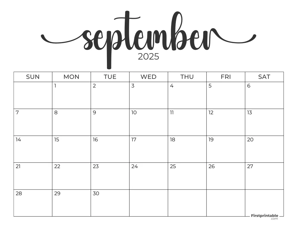 September 2025 Calendar