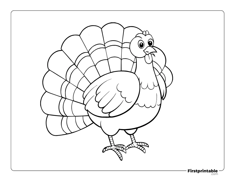 Print and Color "Turkey"