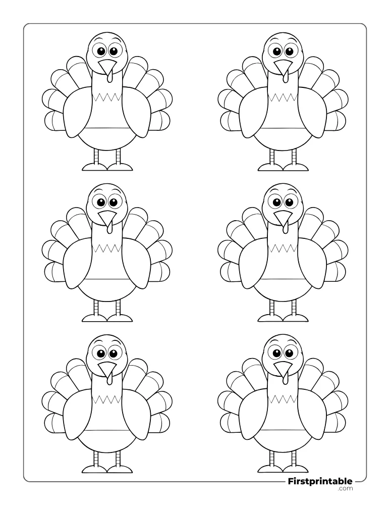 Turkey Template Small Outline 